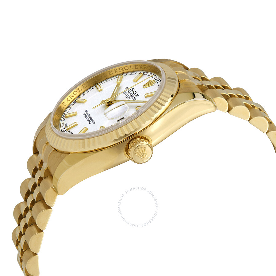 Rolex Oyster Perpetual Datejust 36 White Dial 18K Yellow Gold Automatic Men s Watch 116238WSJ（Lifetime free warranty+90-days replacement service & Refund!.）