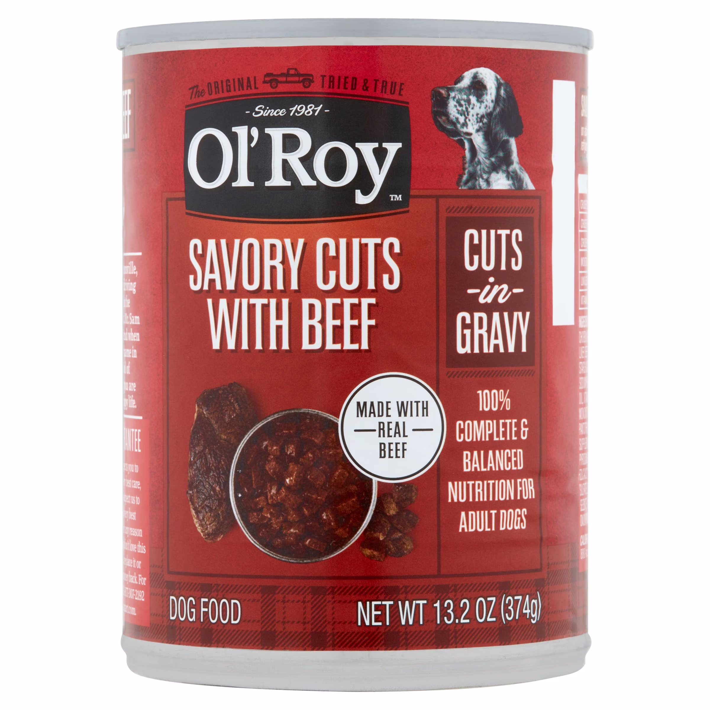 Ol' Roy Savory Cuts with Beef in Gravy Wet Dog Food, 13.2 oz Can