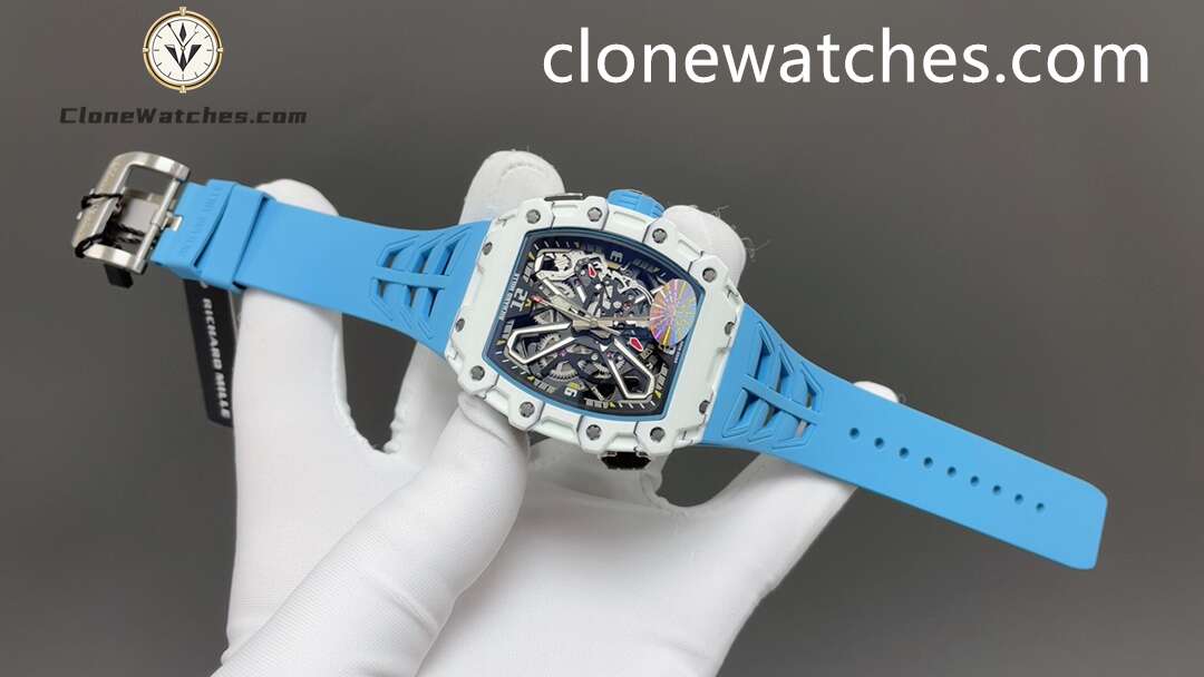 Richard Mille Super Clone Watches 1:1 RM 035 Tourbillon Blue Strap