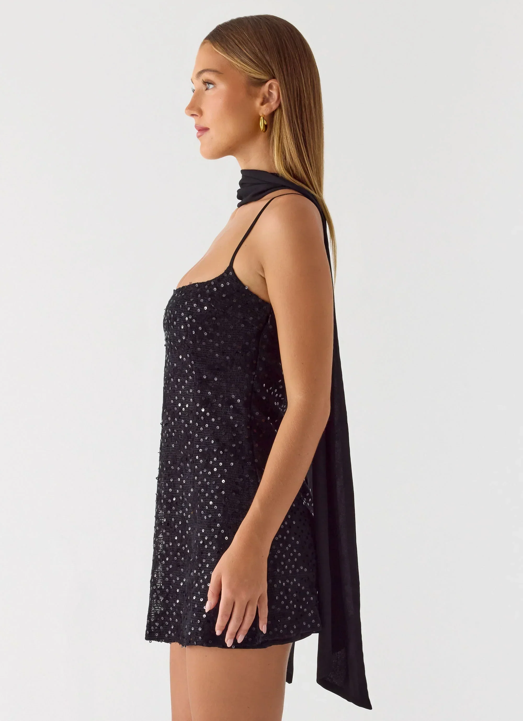 Vision Sequin Mini Dress - Black
