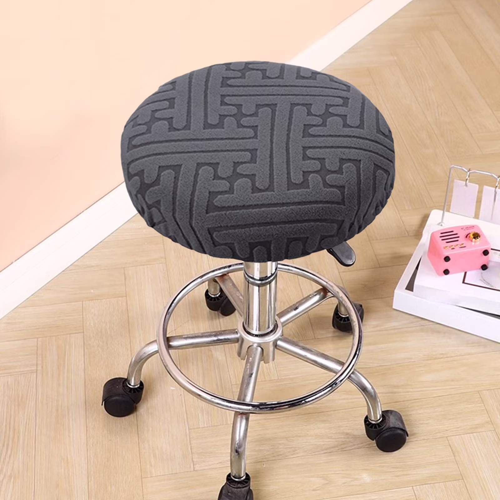 Stool Covers Round,Elastic Bar Stool Covers Washable Stool Cushion Slipcover,Stretchy Bar Chair Seat Cover