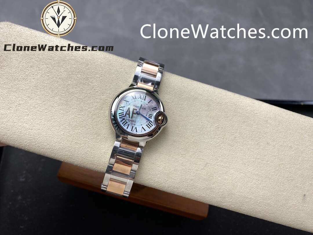 Cartier Super Clone Watches 1:1 Ballon Bleu de W6920034 Mother-of-pearl Dial 28mm