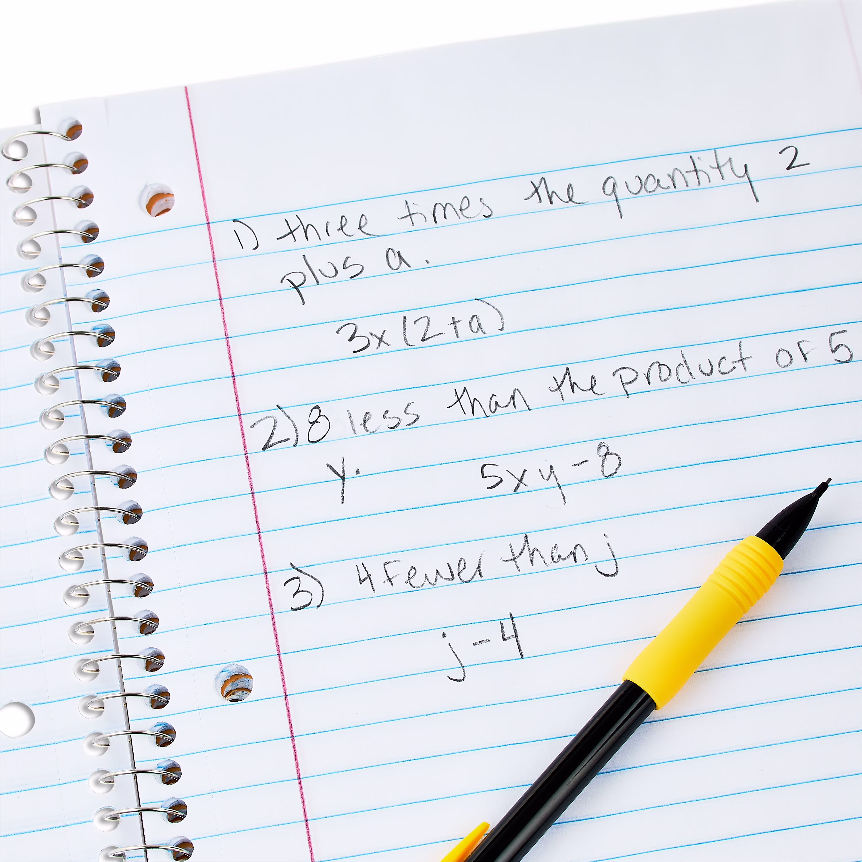 Pen+Gear Wide Ruled 3-Subject Notebook, 8 in x 10.5 in, Red, 120 Sheets
