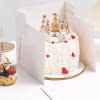 Transparent PET Cake Box with Lid, Sturdy Bakery Packaging Container for Desserts, Birthday Parties & Treats, Clear Display, Assorted Sizes(White)