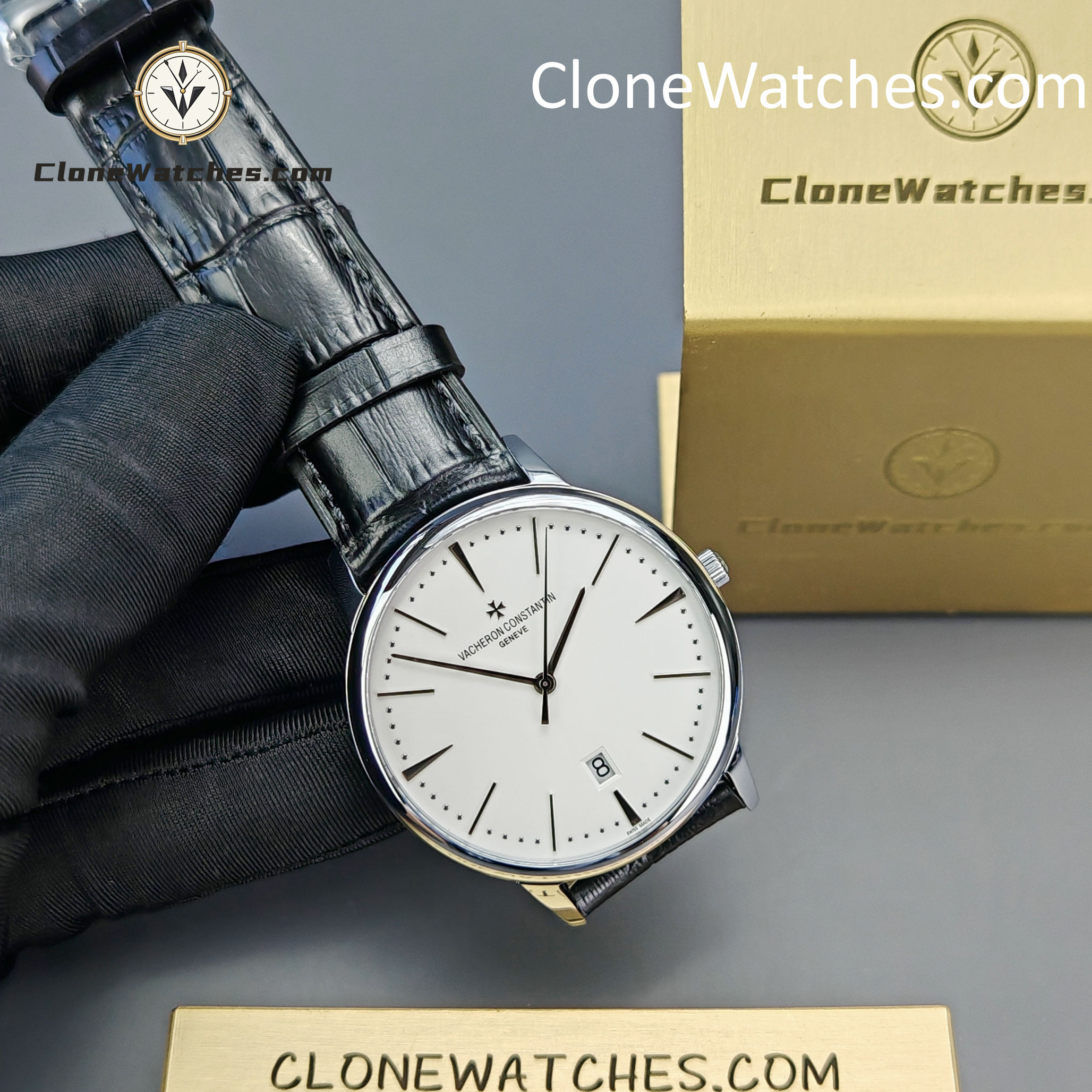 Vacheron Constantin Super Clone Watches 1:1 Patrimony 85180/000G-9230 White Dial