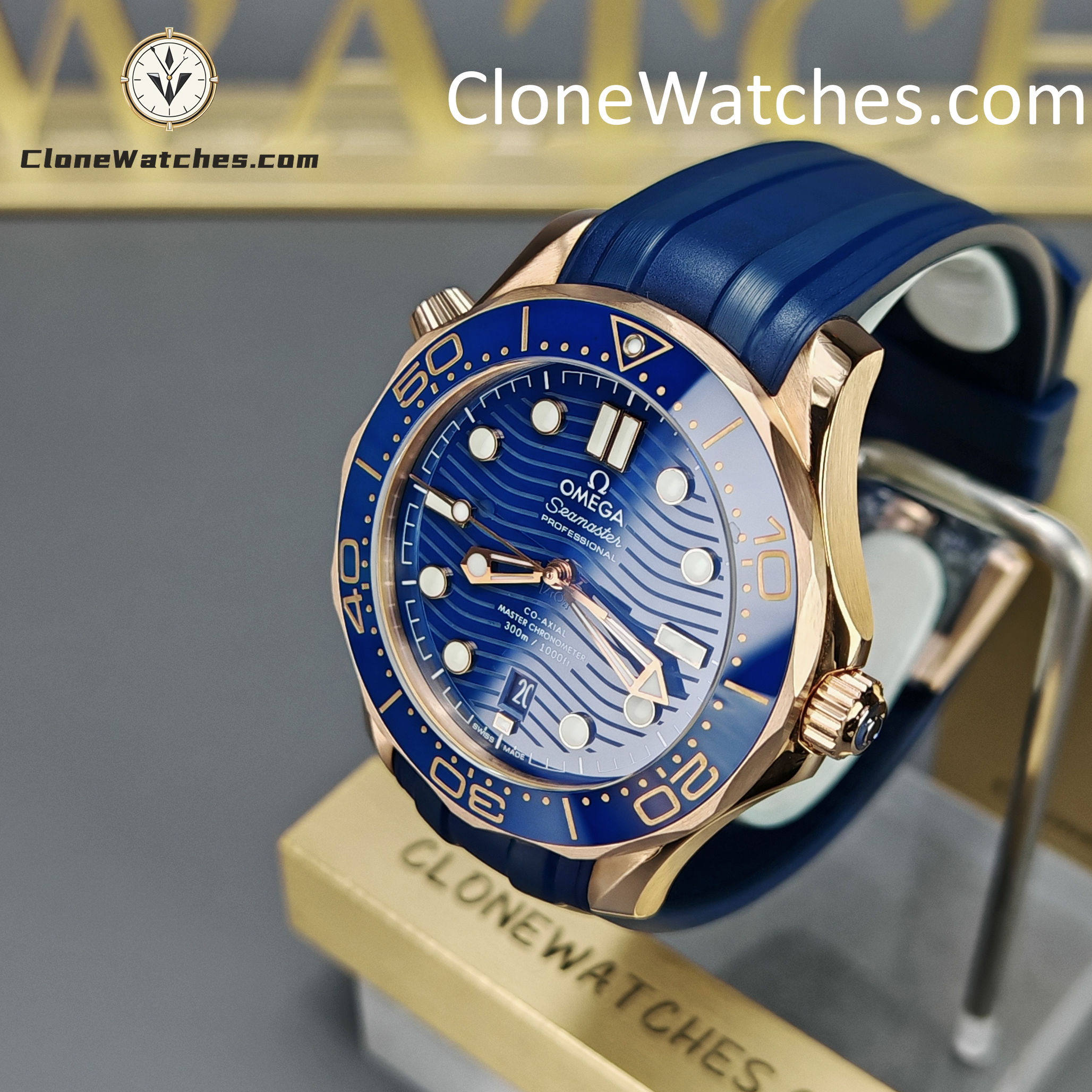 OMEGA Super Clone Watches 1:1 Seamaster Diver 300M Rose Gold 210.62.42.20.03.001 42MM