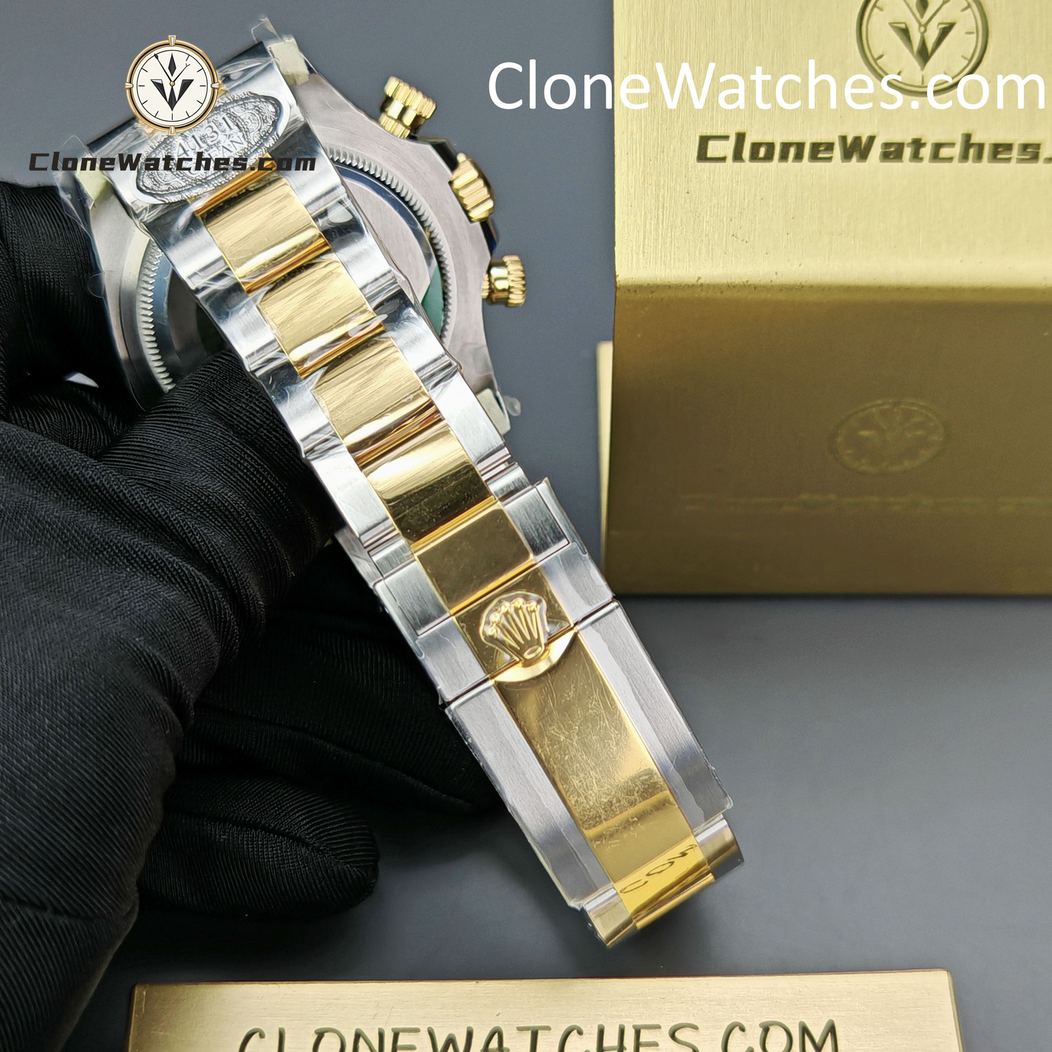Rolex Super Clone Watches 1:1 Daytona 18k Gold Black Dial M126503-0003 4131 Movement