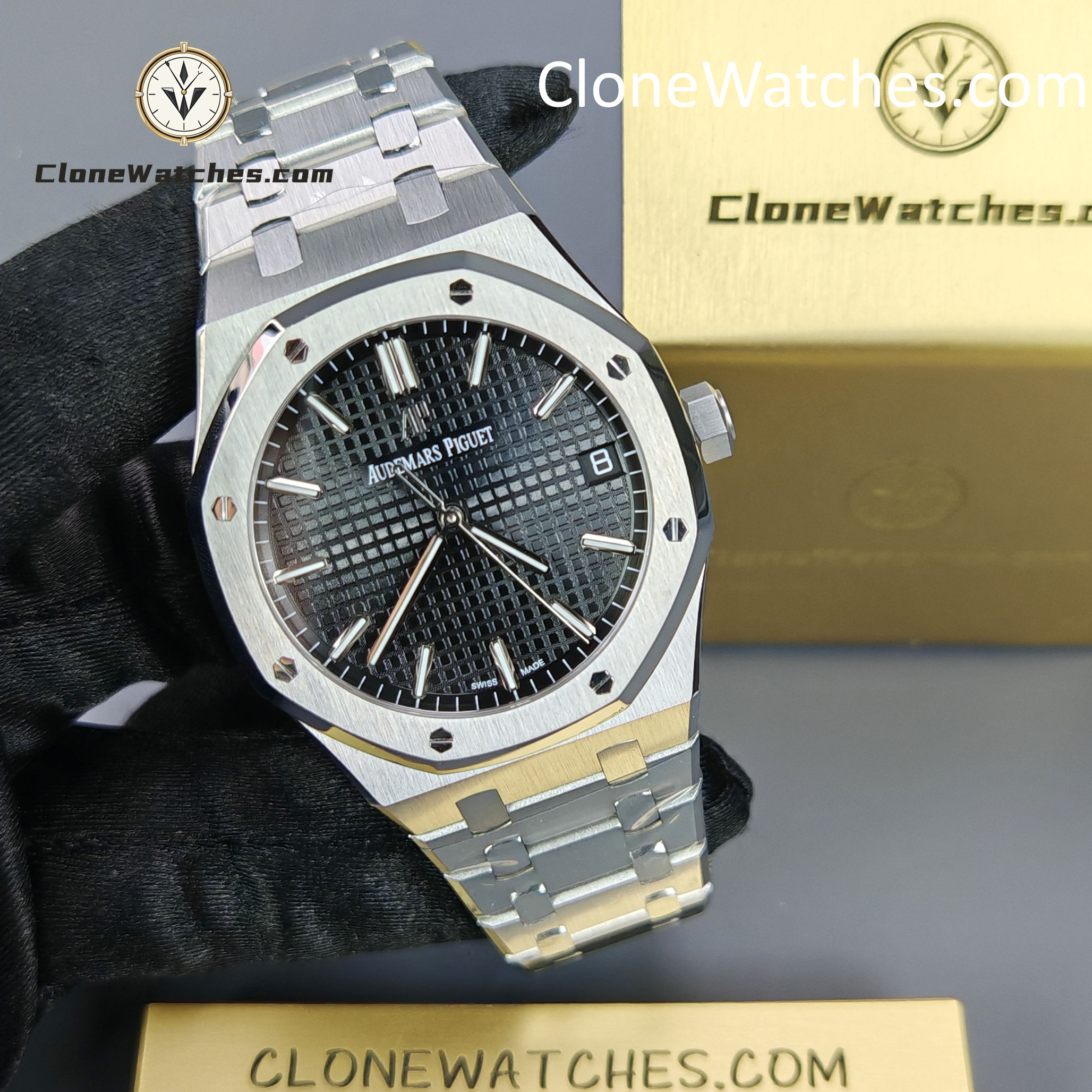 Audemars Piguet Super Clone Watches 1:1 Royal Oak 15500 Black Dial