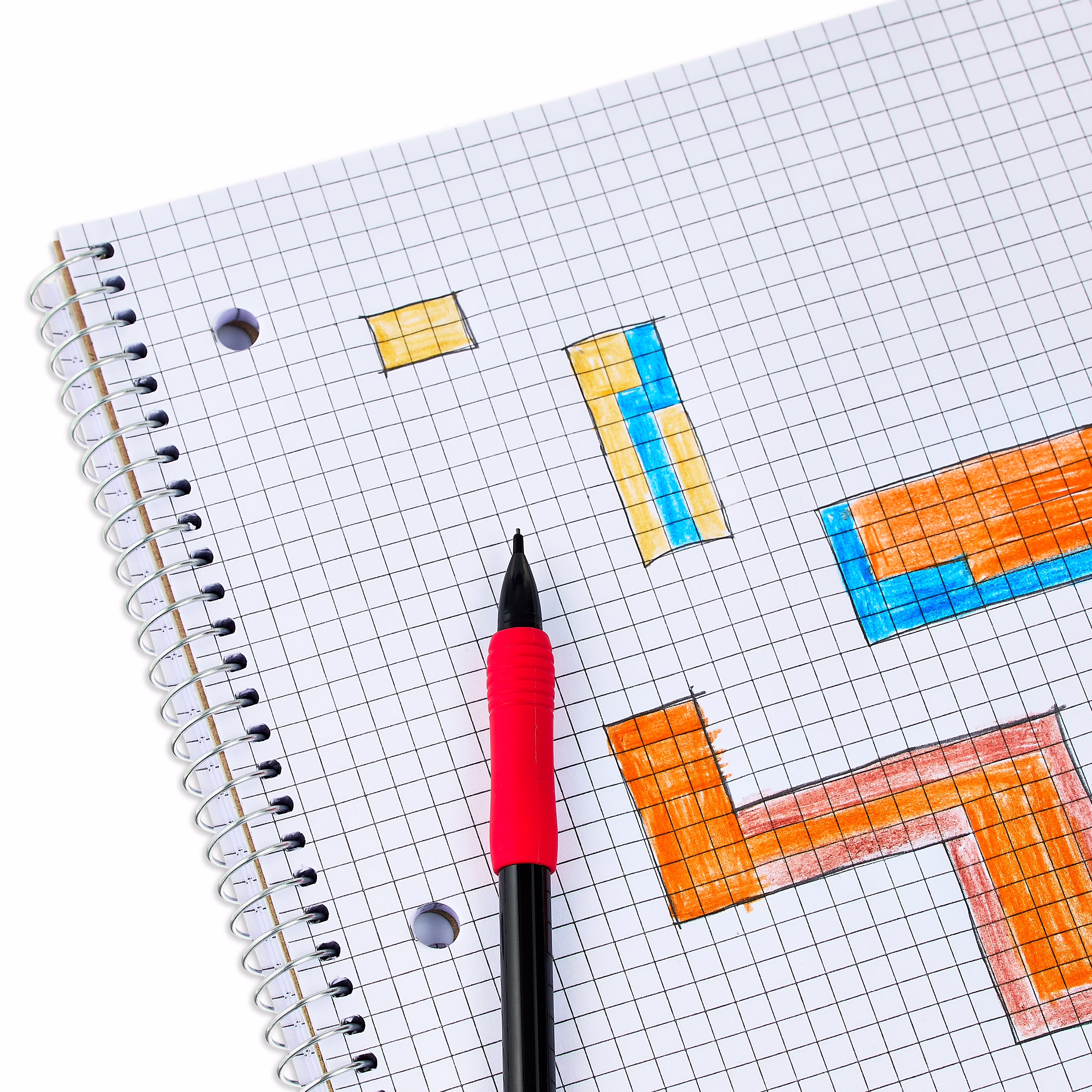 Pen+Gear 1-Subject Grid Ruled Notebook, Poly Cover, 80 Sheets, 8.5 in x 10.5 in