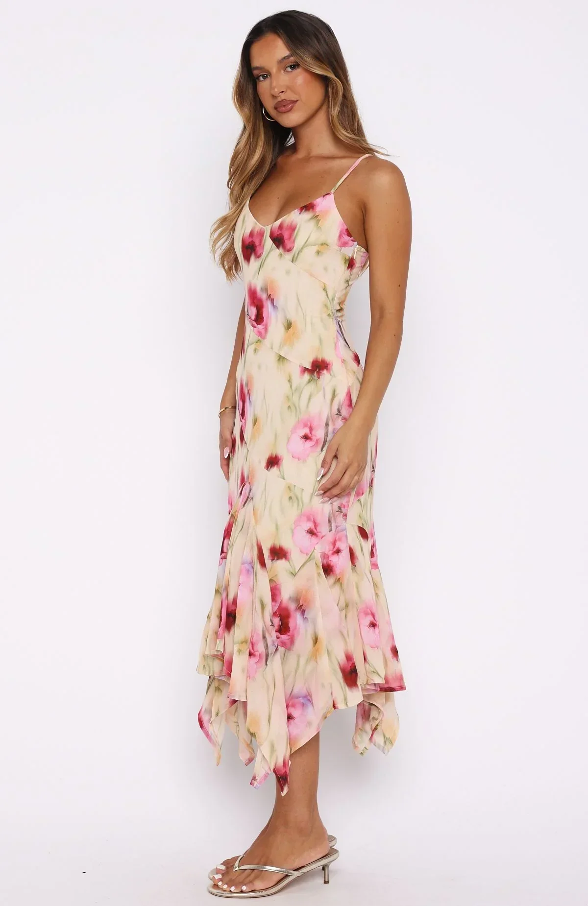 Butterfly Kisses Midi Dress Buttercream Fields
