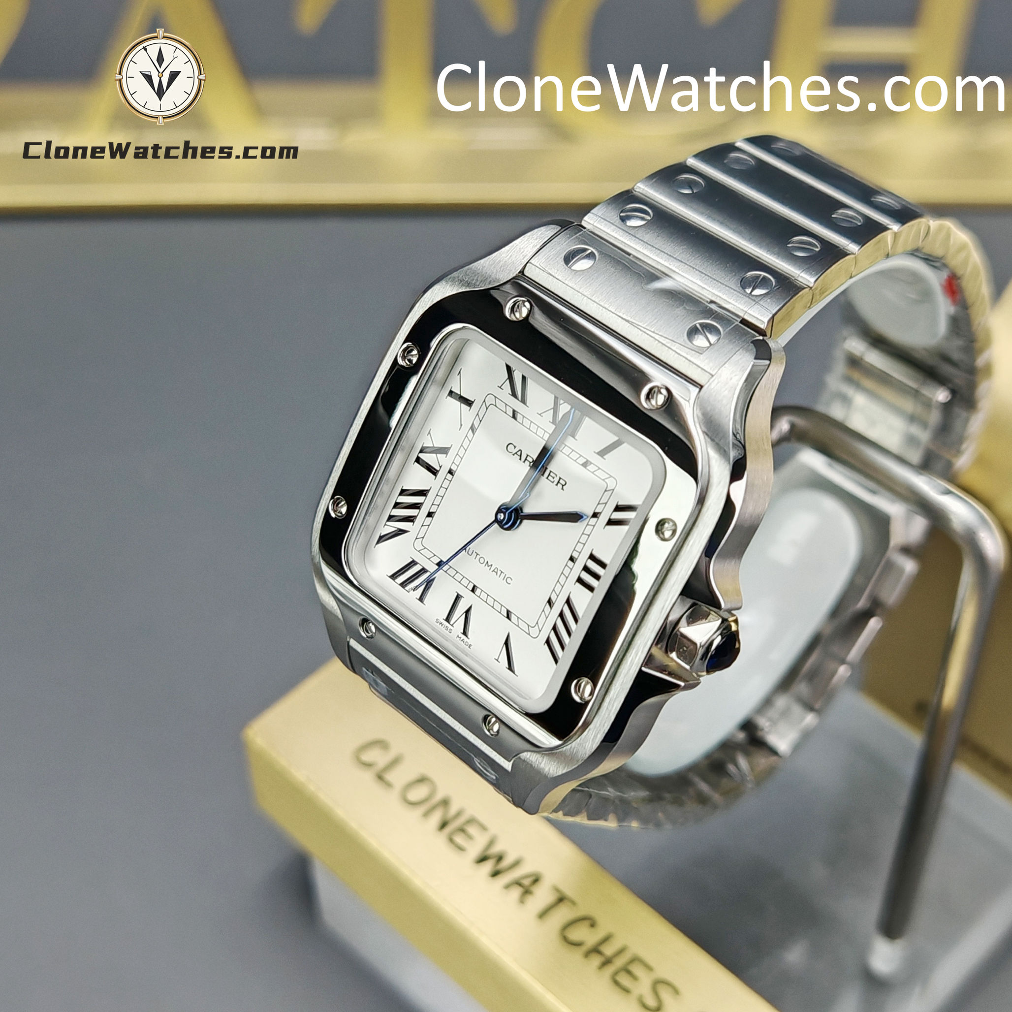 Cartier Super Clone Watches 1:1 Santos Series White Dial 35.1MM WSSA0029