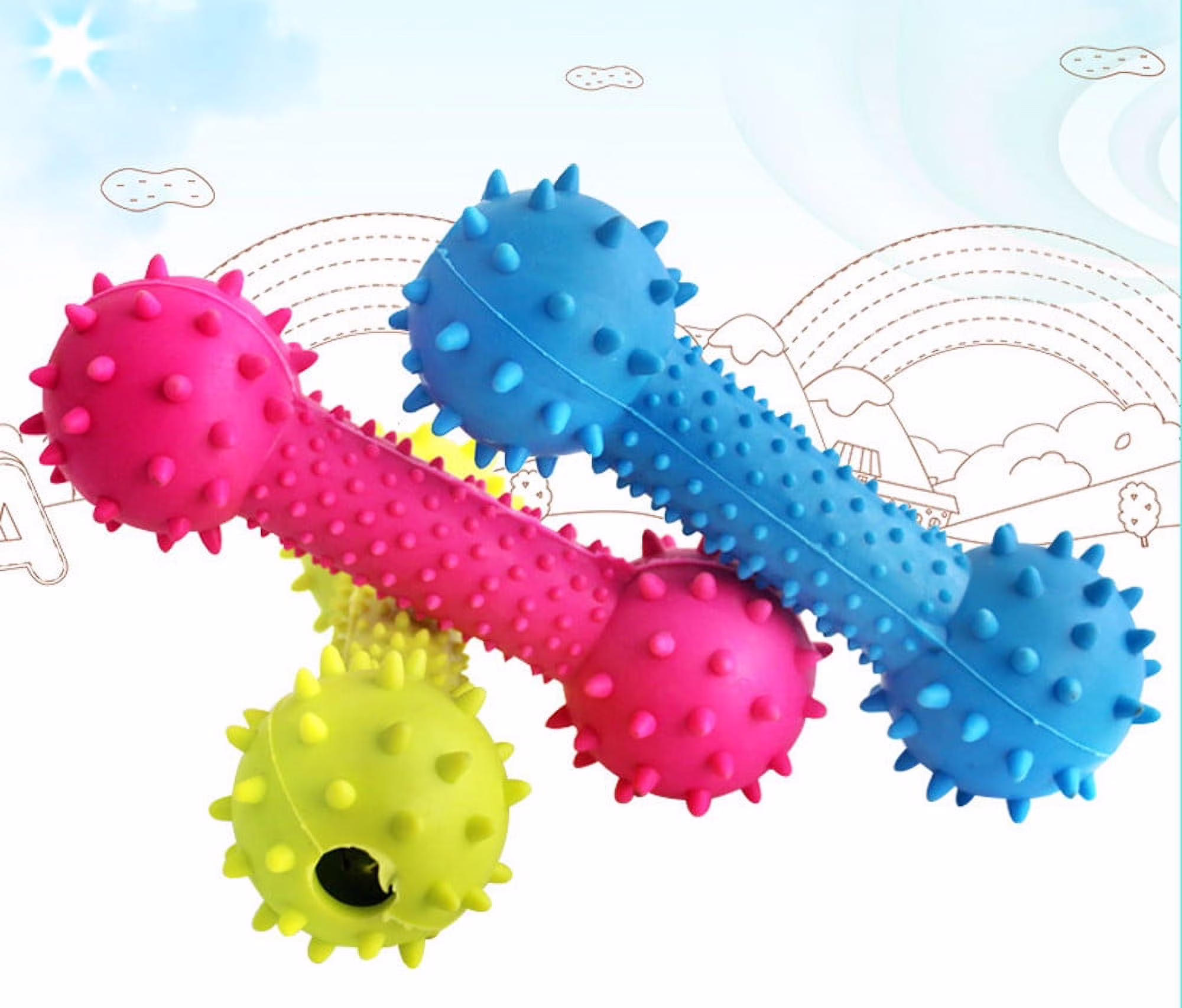 Utoimkio Interactive Dog Toys Soft Rubber Dog Chew Toys,Dog Teeth Cleaning Toy,Chewers Food Treat Dispensing Toy for Puppy Small Dogs