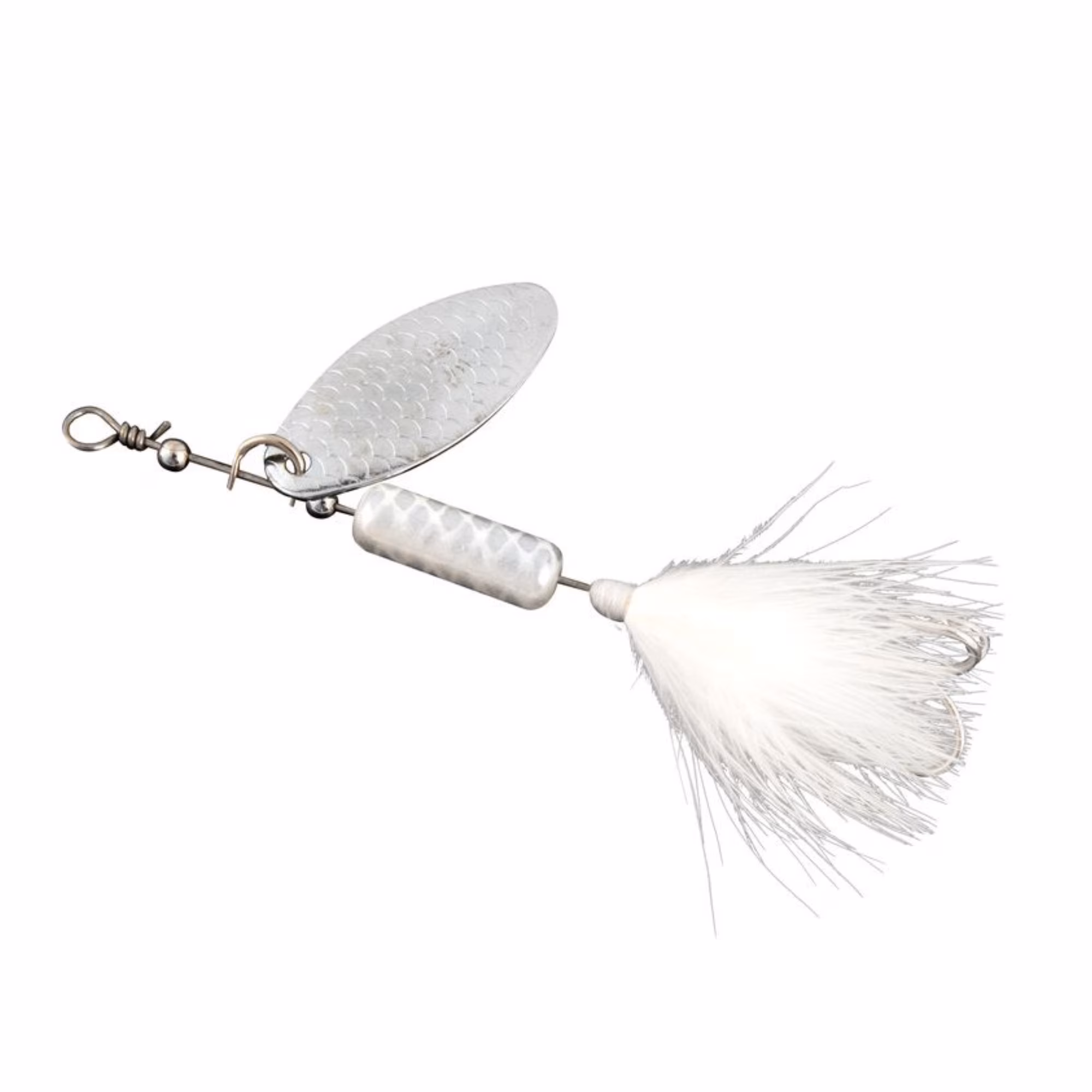 Ozark Trail 1/4 oz White Inline Spinner Fishing Lure for Bass and Trout