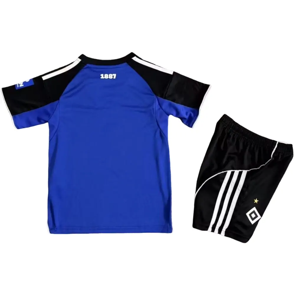 2025-26 Hamburger SV Away Kit - Short Sleeve Children's suit Fans Edition