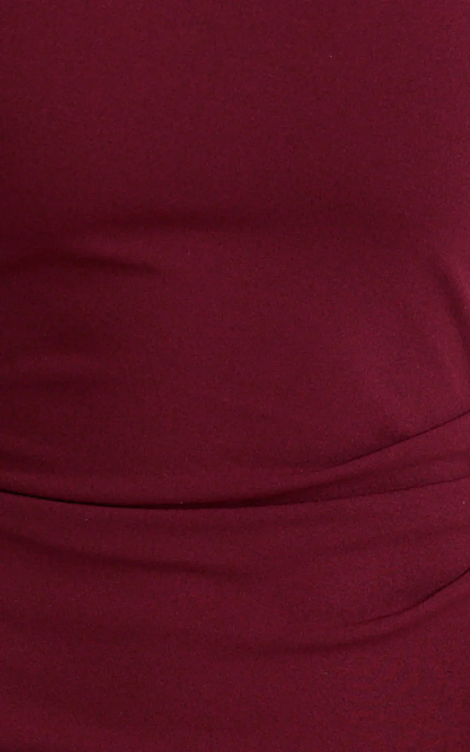 Helen Maxi Dress - One Shoulder Draped Fitted Dress in Wine