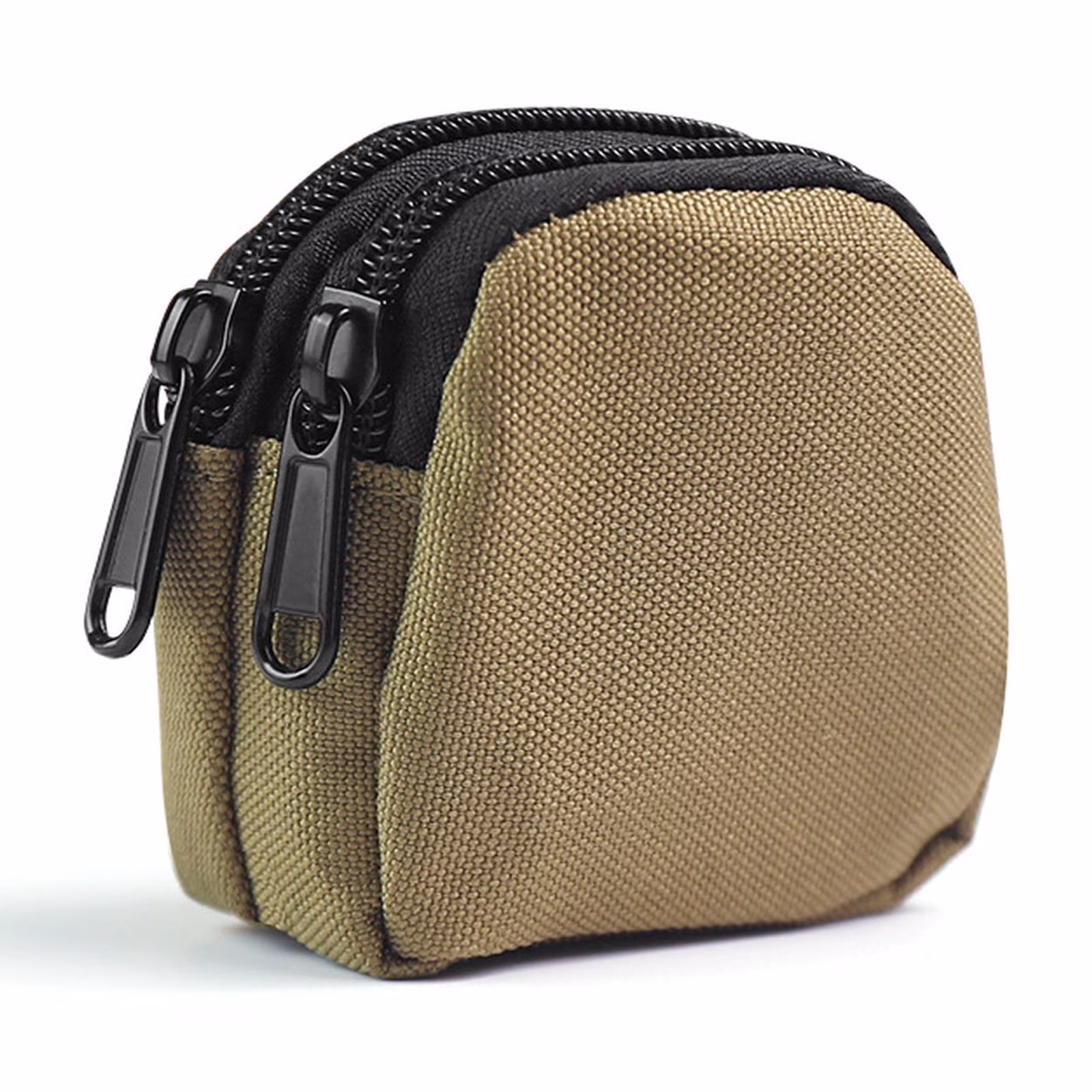 Waist Bag Molle Pouch Nylon Mini Pocket Purse Portable Key Coin Organizer Double Zipper Belt Bag For Men Hunting Outdoor Sports EDC Carry(A)