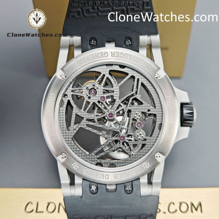 Roger Dubuis Super Clone Watches 1:1 Excalibur Skeleton Dial RDDBEX0479 45MM