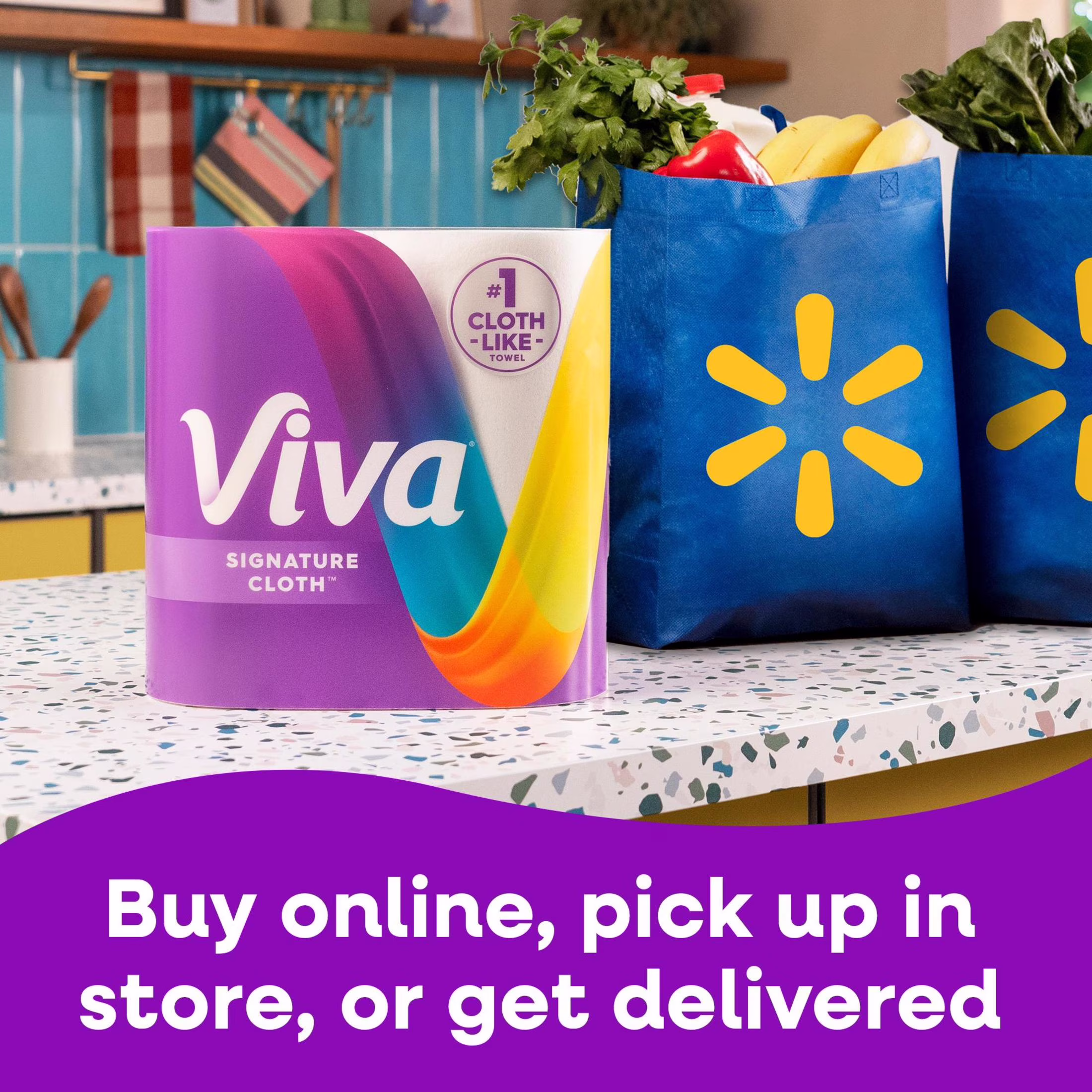 Viva Signature Cloth Paper Towels, 1 Triple Roll, 129 Sheets per Roll