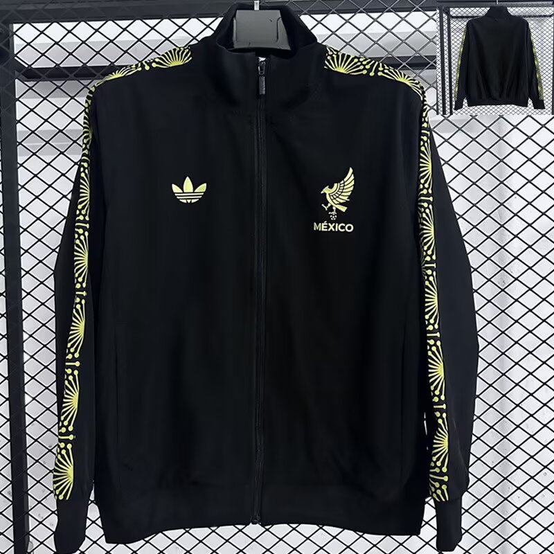 Mexican black gold retro trench coat