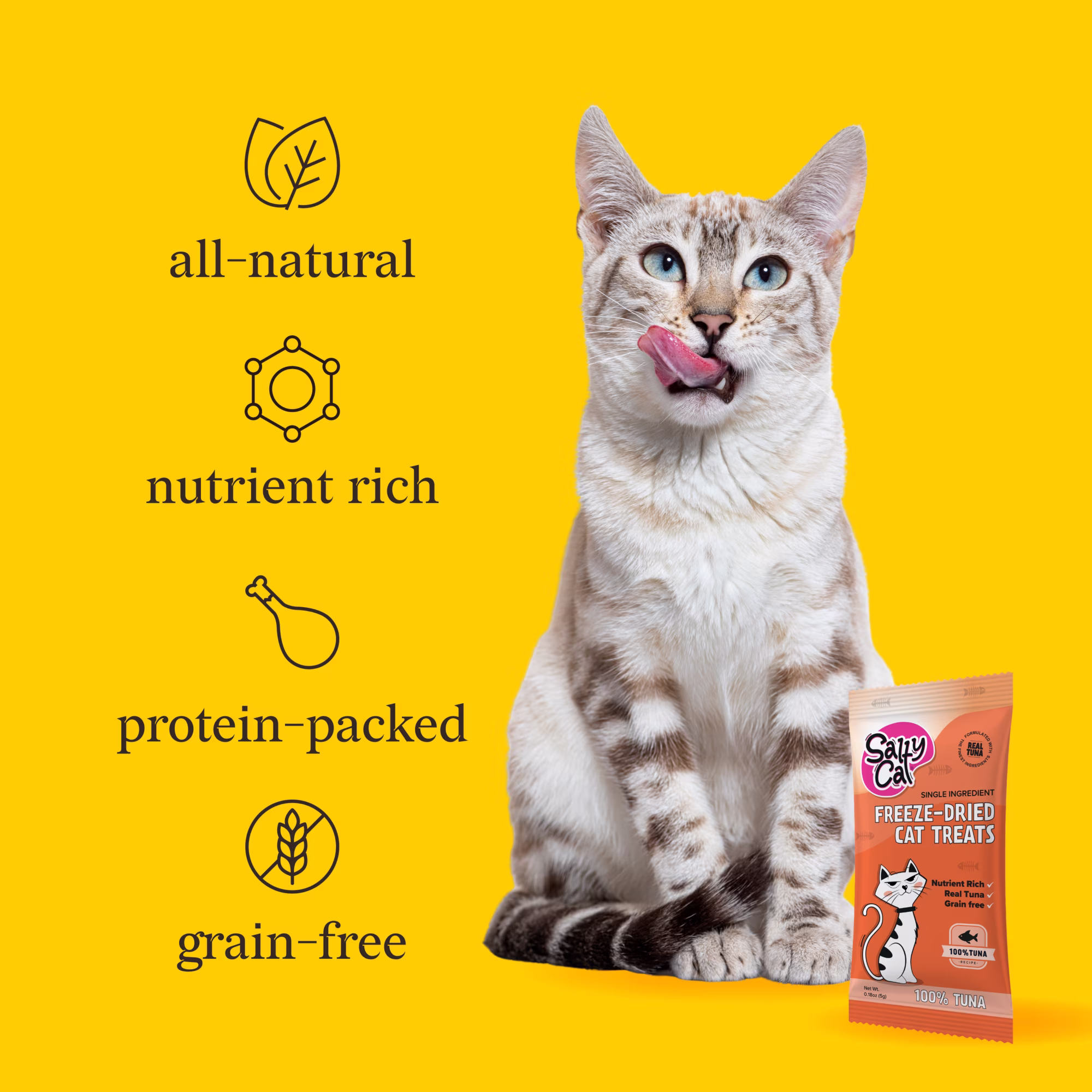 Salty Cat Freeze-Dried Tuna Cat Treats in 5 g bag