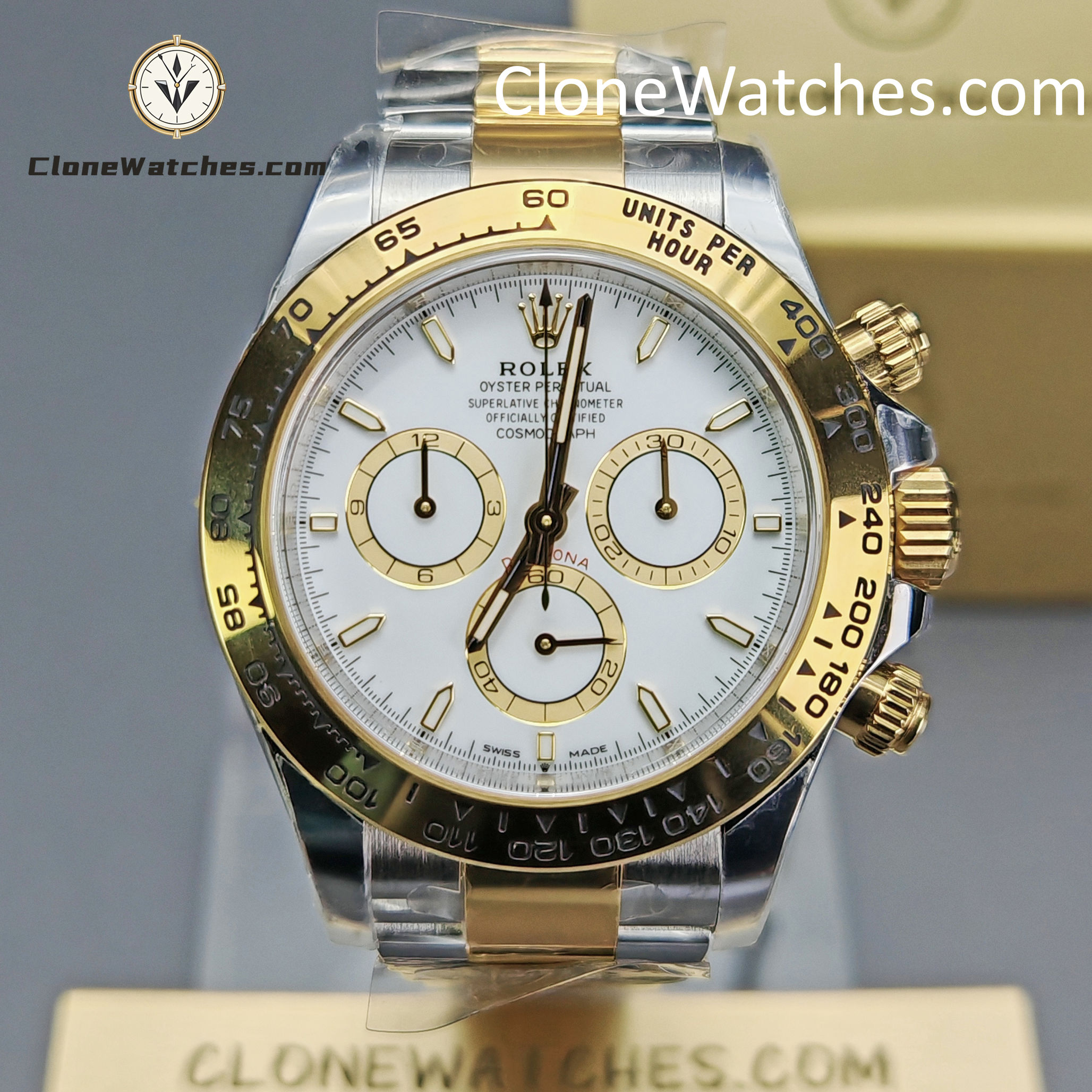 Rolex Super Clone 1:1 Daytona 18k gold m126503-0001 White Dial 4131 movement