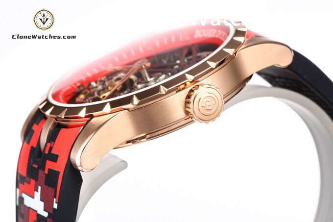 Roger Dubuis Super Clone Watches 1:1 Excalibur Skeleton Tourbillon RDDBEX0938 42MM