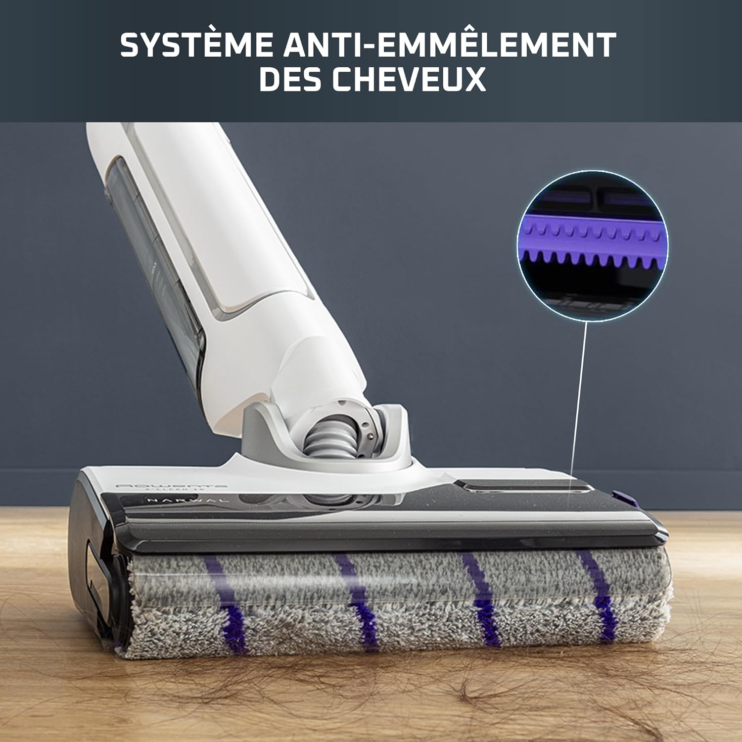 Aspirateur laveur X Clean 10 inclinable 180° auto nettoyage séchage 65°C 60 min tâches tenaces poils animaux blanc