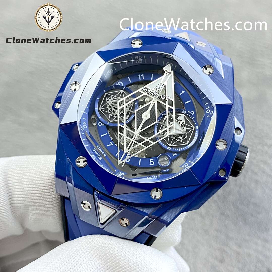 Hublot Super Clone Watches 1:1 Big Bang Unico Sang Bleu II Blue Ceramic 45MM 418.EX.5107.RX.MXM21