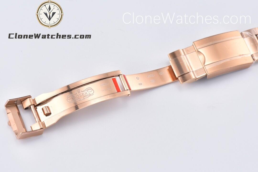 Rolex Super Clone Watches 1:1 Daytona 18K Rose Gold Black Dial M116505-78595 4130 Movement