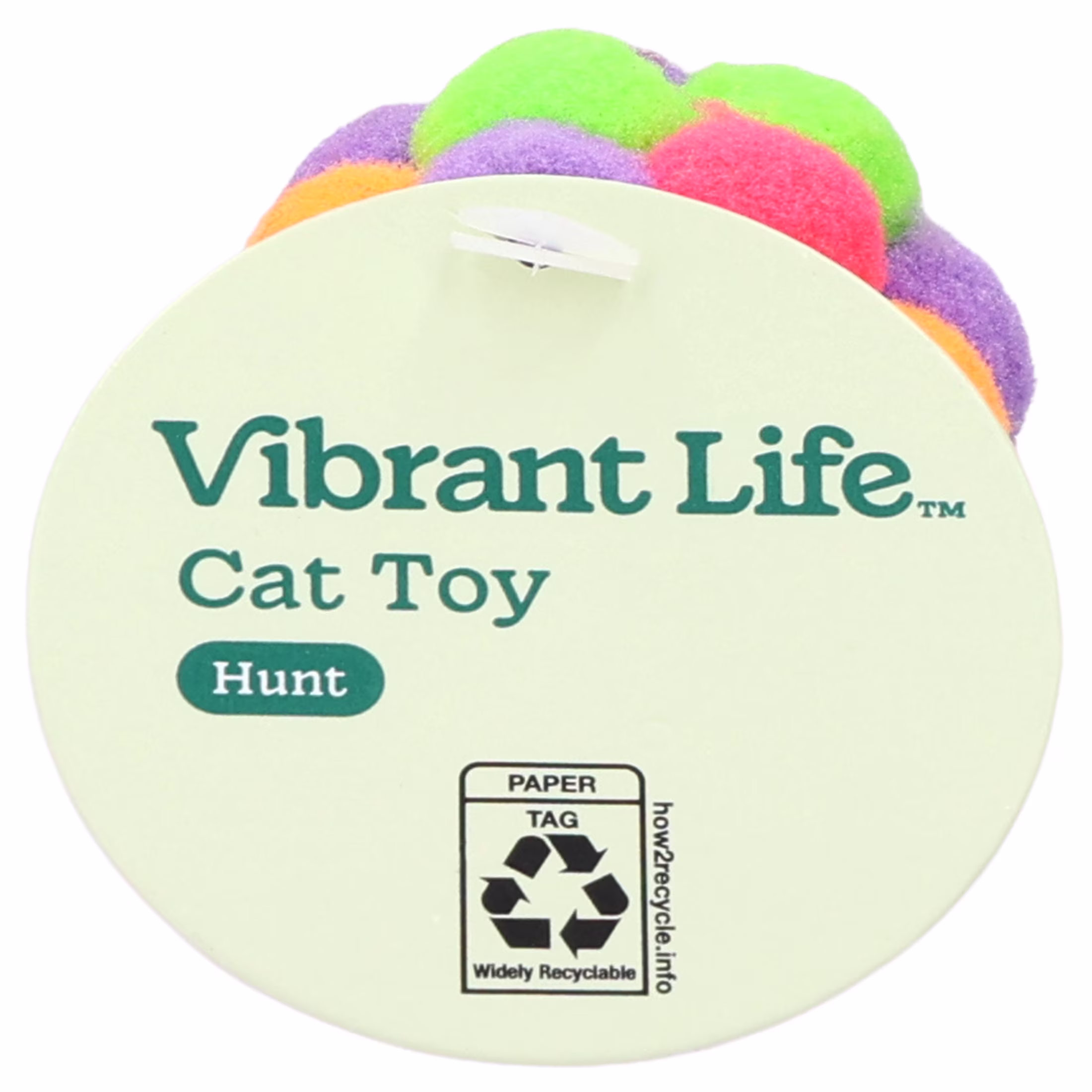 Vibrant Life Pastel Pom Pom Cat Toy, 1 Piece