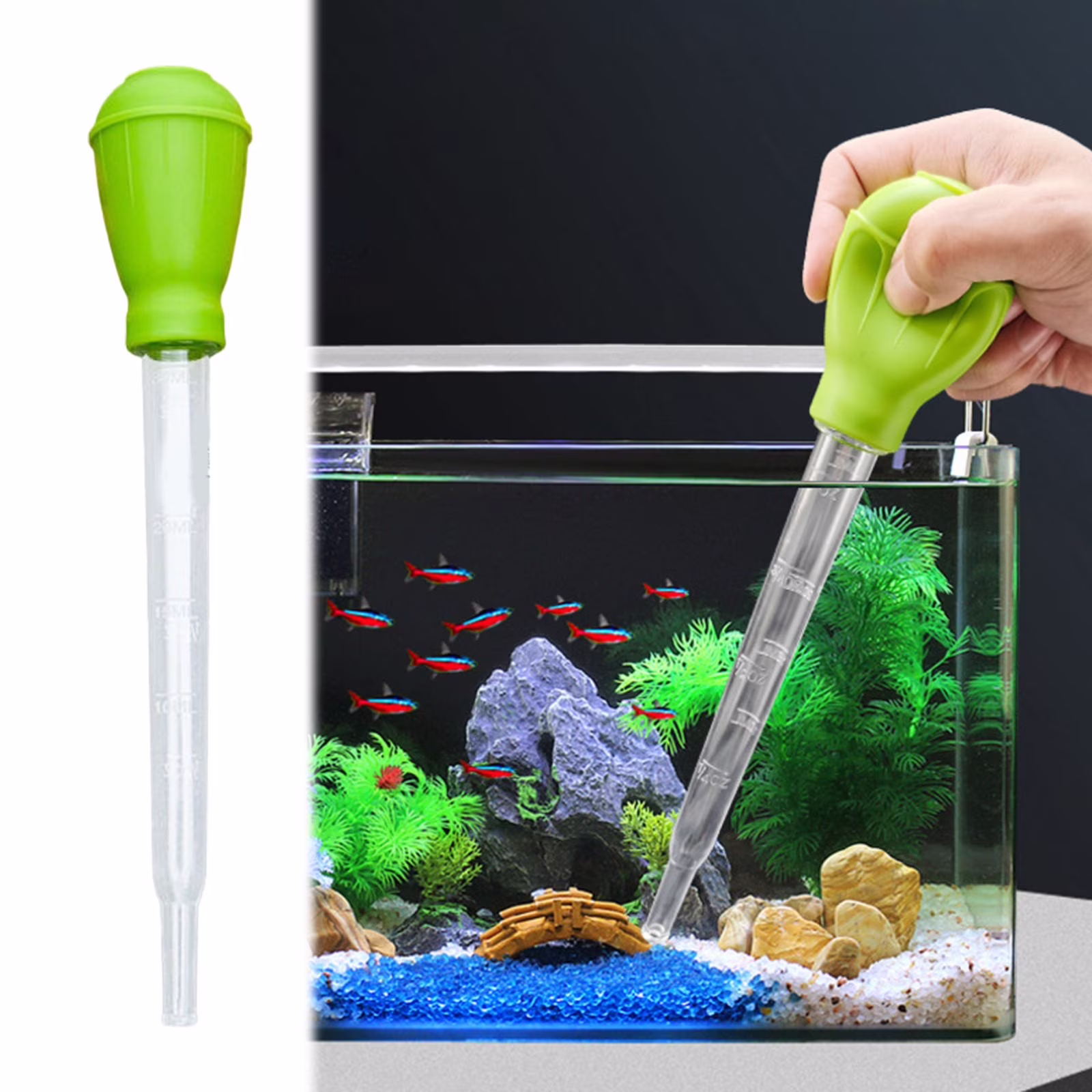 1 Pc Plastic Nylon Baster Classic Baster with Clear Tube Large Turkey Baster Premium Baster Tool for Cooking Powerful Bulb Baster Syringe, 11.22 Inch, Green