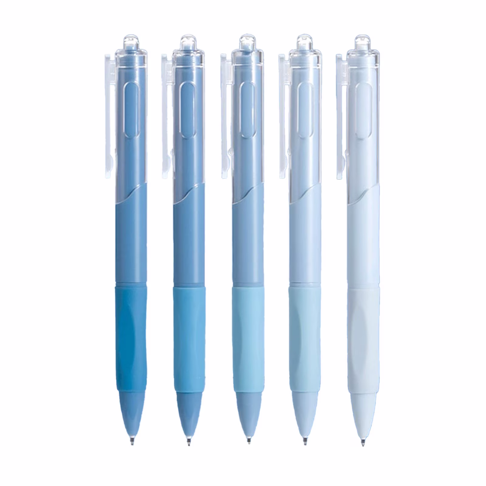 5 Pack Retractable Gel Pens, 0.5mm Fine Tip 5ml Large Capacity Quick-Dry Smooth Writing Black Ink Pen with Ergonomic Grip for Office Daily Use