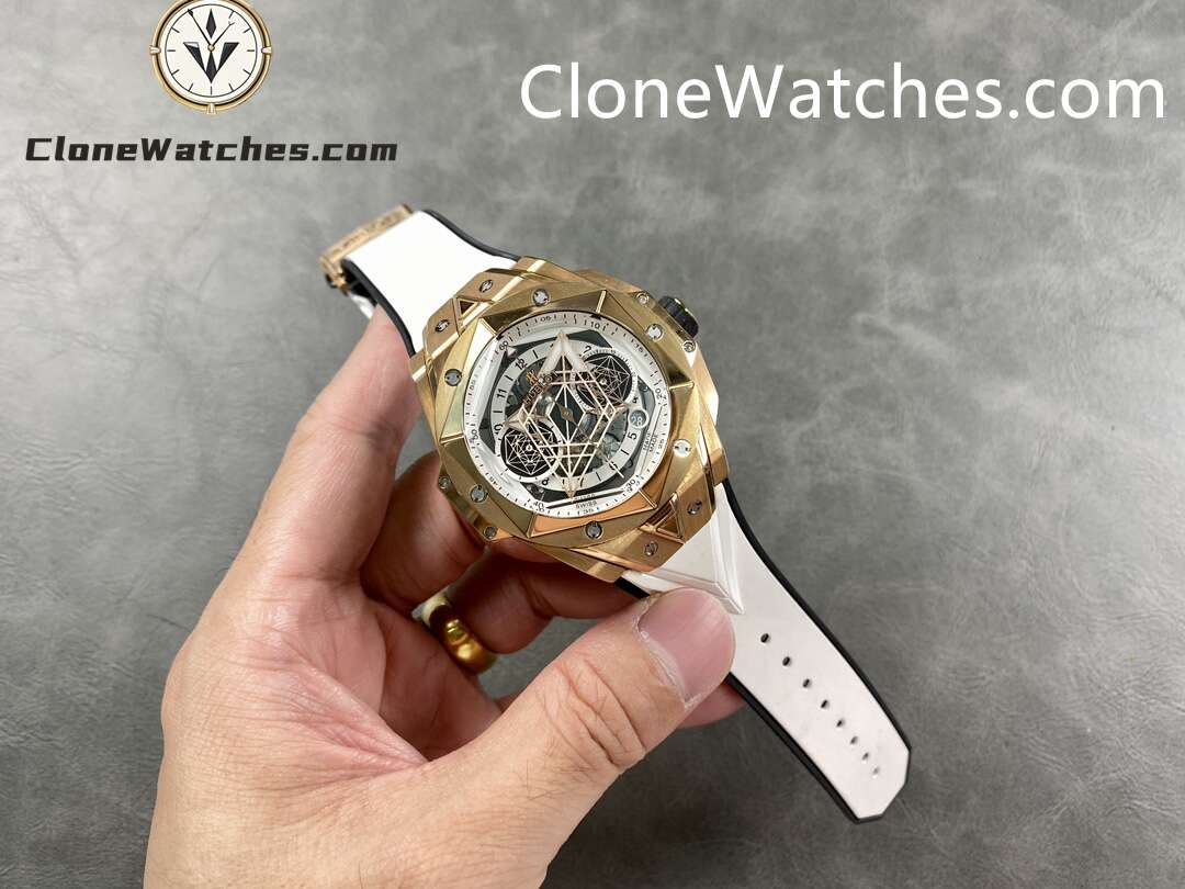 Hublot Super Clone Watches 1:1 Big Bang Unico Sang Bleu II 45MM KING GOLD WHITE 418.OX.2001.RX.MXM20