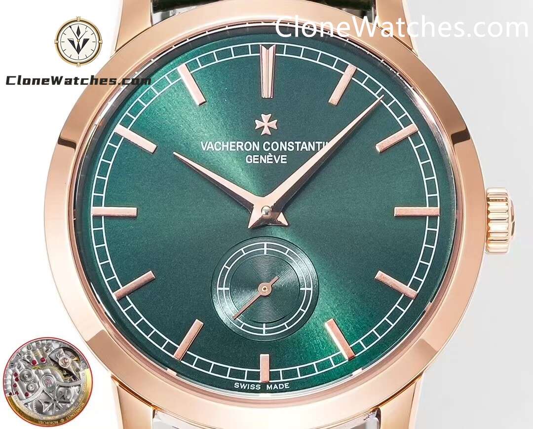 Vacheron Constantin Super Clone Watches 1:1 Traditionnelle Rose Gold 82172/000R-H008 Green Dial