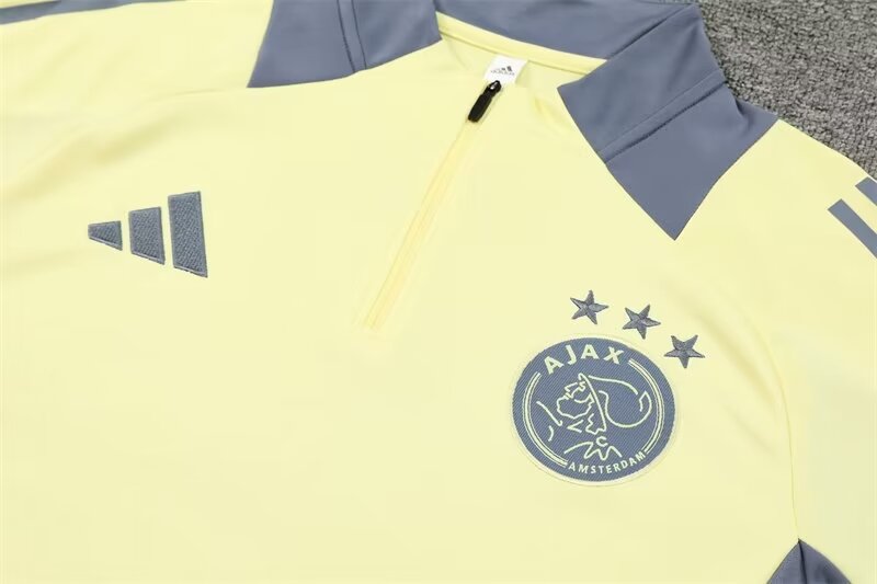 2024/25 Ajax Light Yellow Half Zip Training Shirt