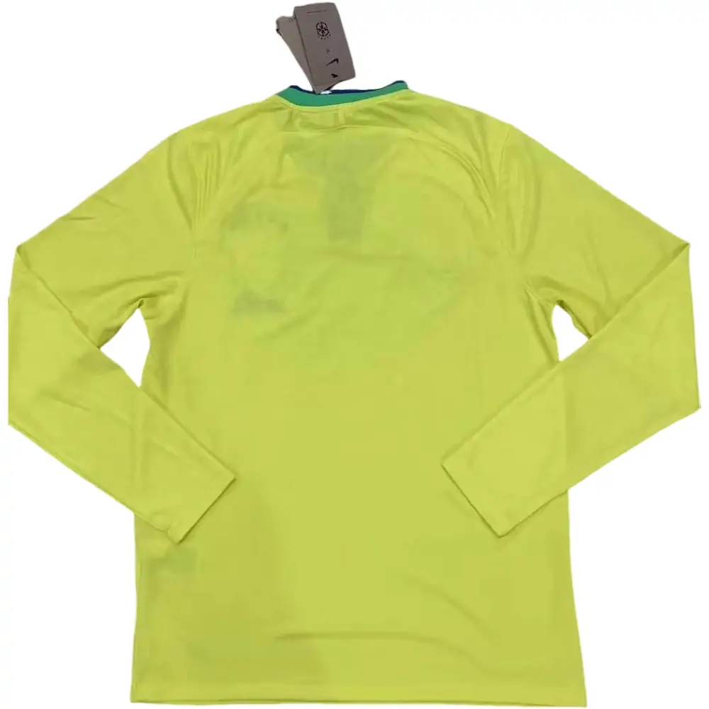 2022 FIFA World Cup Long Sleeve Brazil Home Soccer Jersey