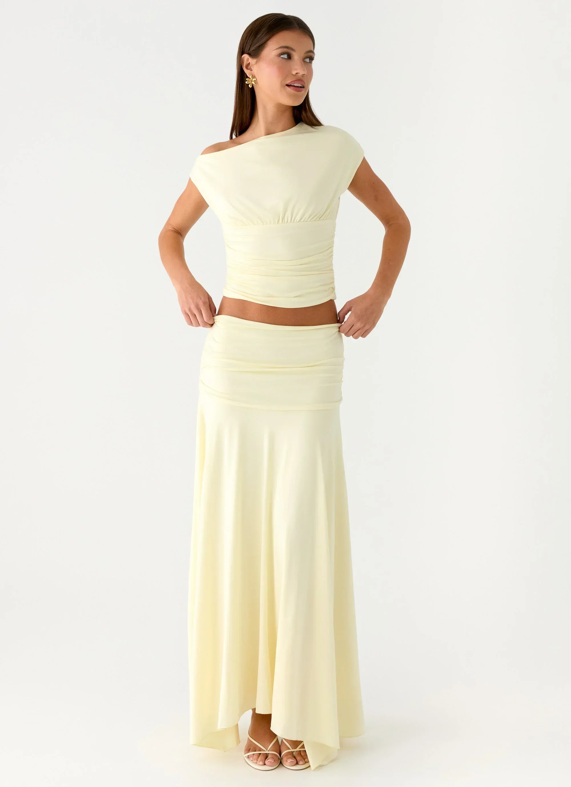 Liana Asymmetrical Top - Yellow