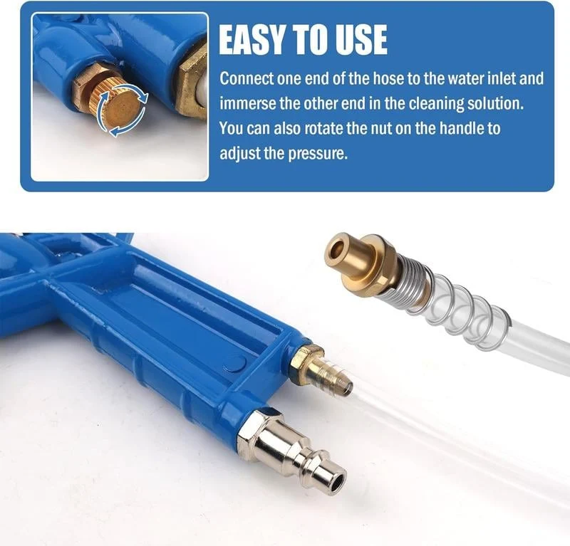 High-Pressure Pneumatic Air Blow Gun with Extended Nozzle for Engine & Mechanical Deep Cleaning