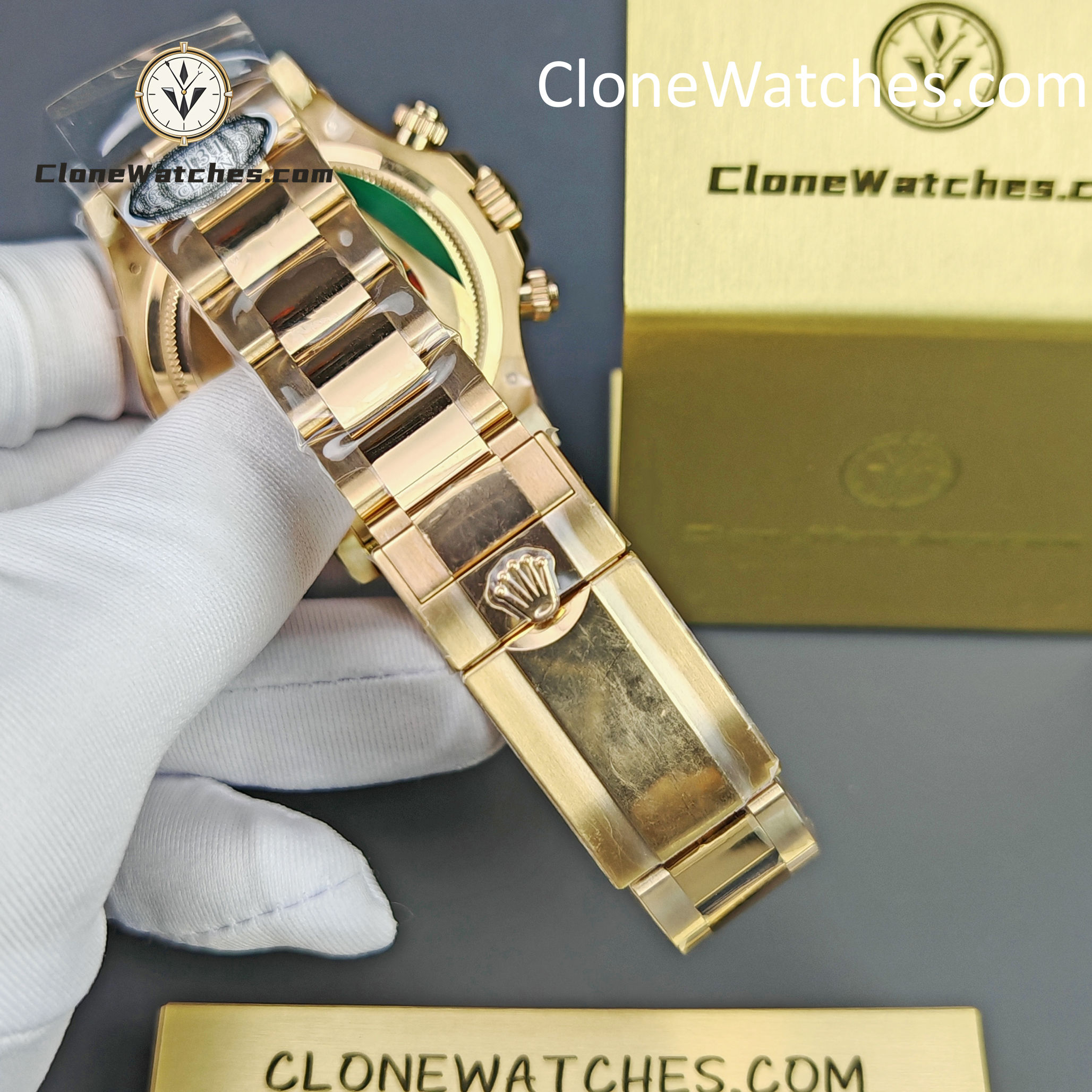 Rolex Super Clone Watches 1:1 Daytona Sundust Dial Rose Gold 126505-0003 4131 Movement