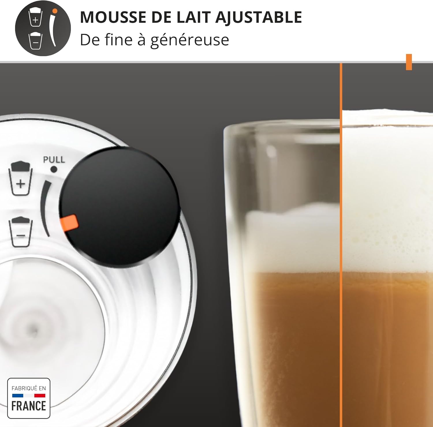 Machine café grains expresso automatique 6 boissons carafe lait interface tactile