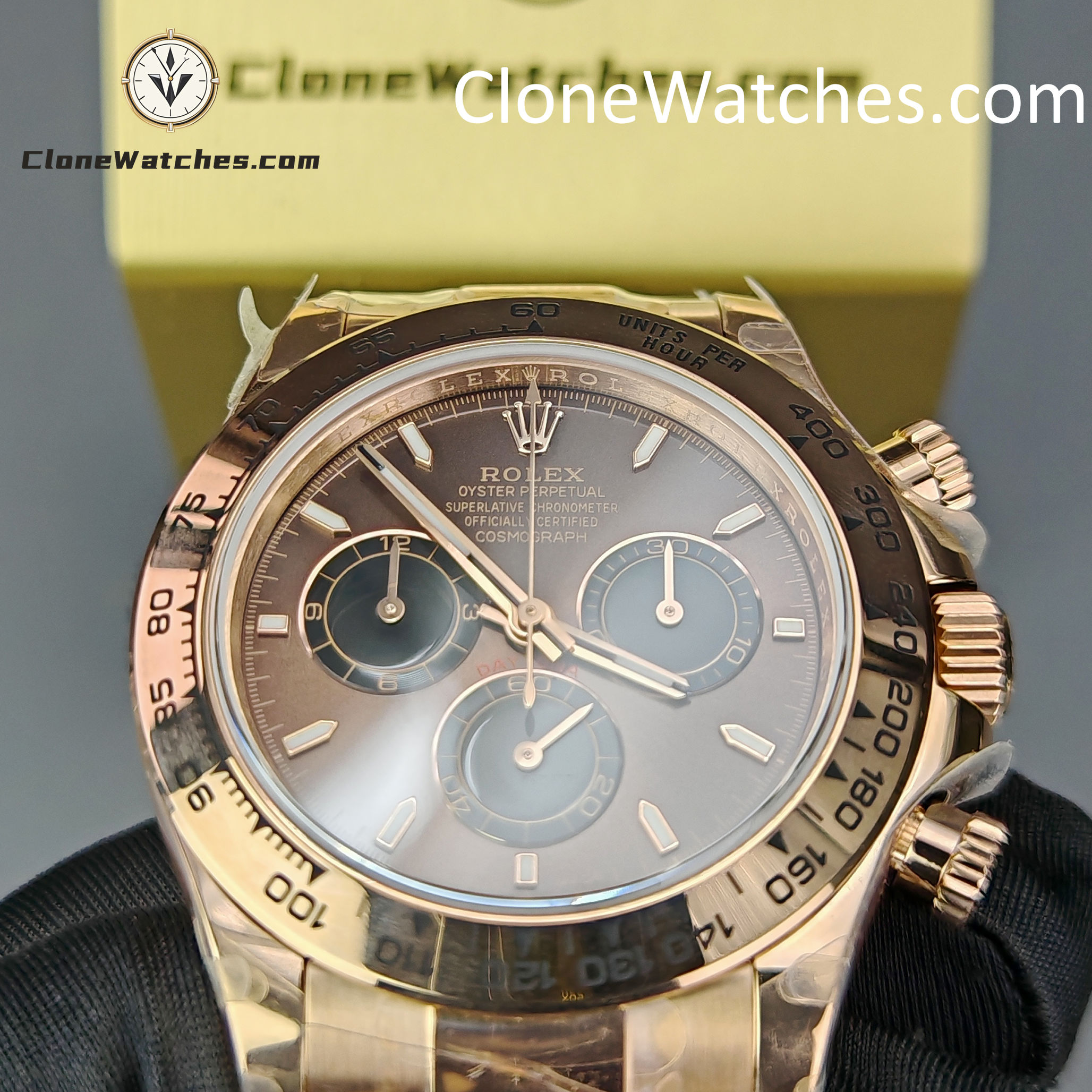 Rolex Super Clone Watches 1:1 Daytona Rose Gold Brown Dial M126505-0005 4131 Movement