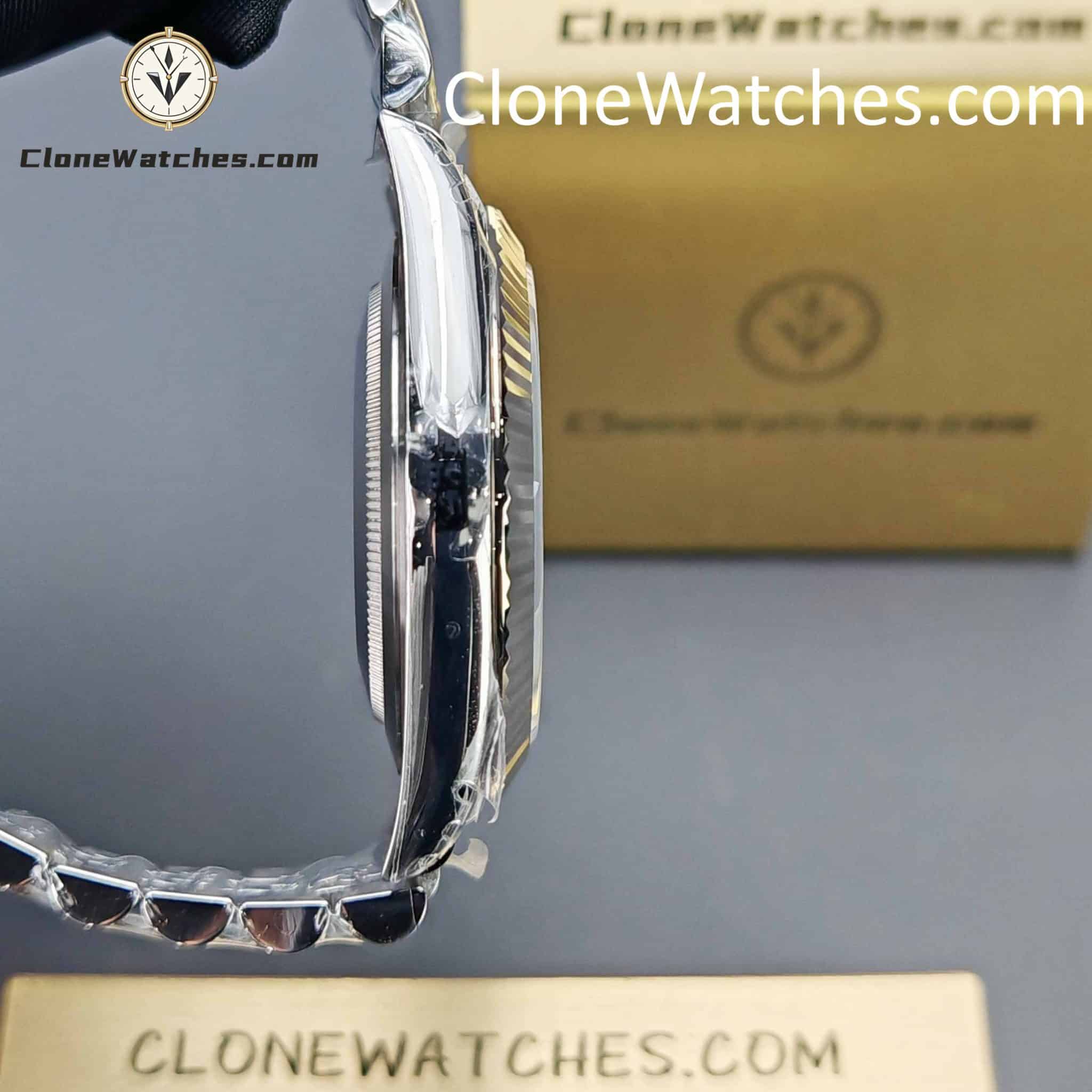 Rolex Super Clone Watches 1:1 DateJust Grey Roman Dial Jubilee 41MM M126334 3235 Movement