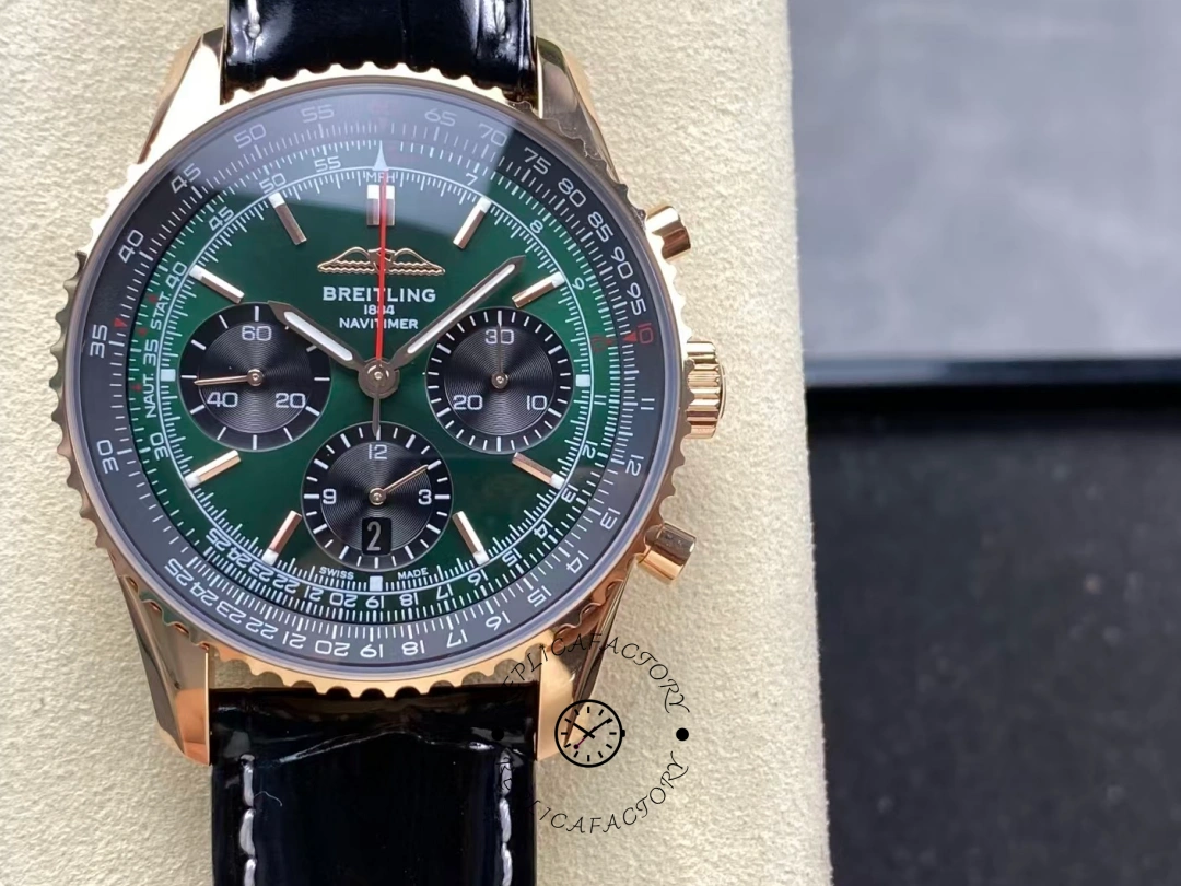 Breitling Navitimer B12 Chronograph RB0137241L1P1 41 Black Strap Replica
