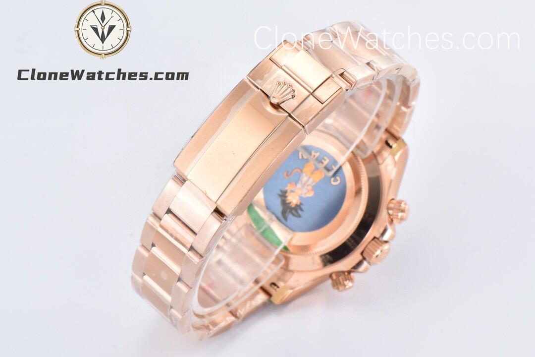 Rolex Super Clone Watches 1:1 Daytona Rose Gold M116505-0015 4130 Movement