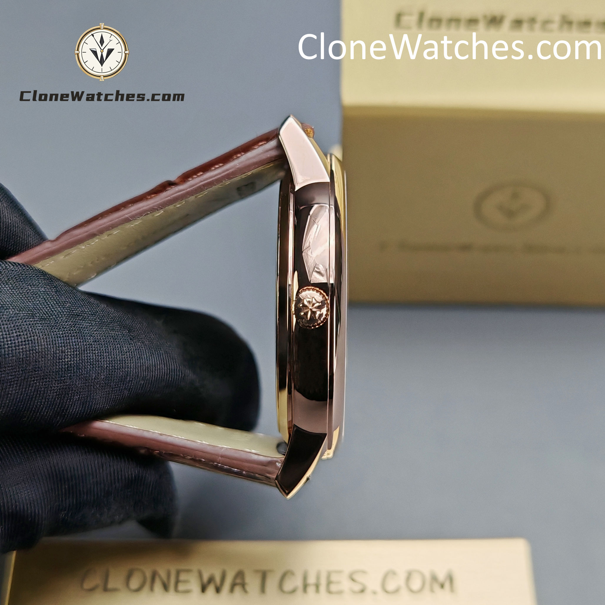 Vacheron Constantin Super Clone Watches 1:1 Patrimony Rose Gold 85180/000R-9248 White Dial