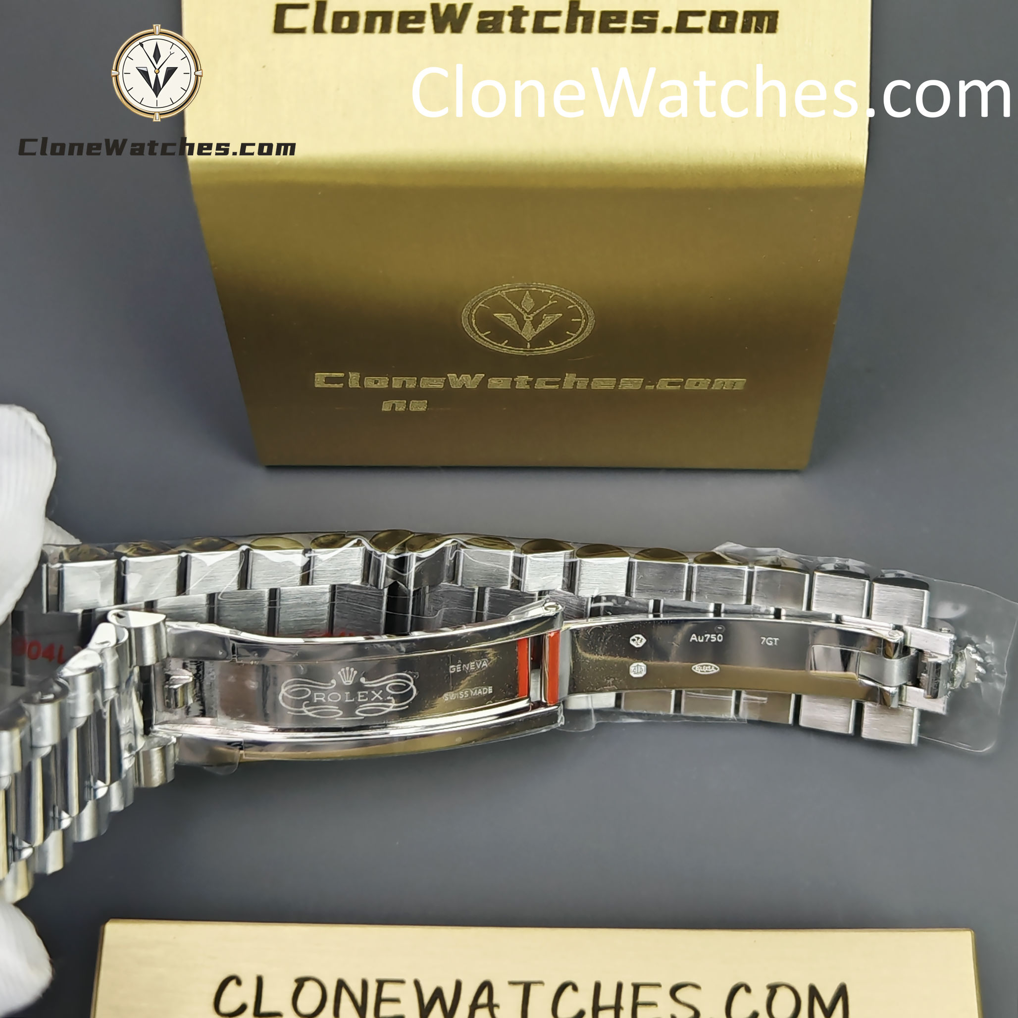Rolex Super Clone Watches 1:1 Day Date Grey Dial 40mm m228239-0060 Presidential Bracelet