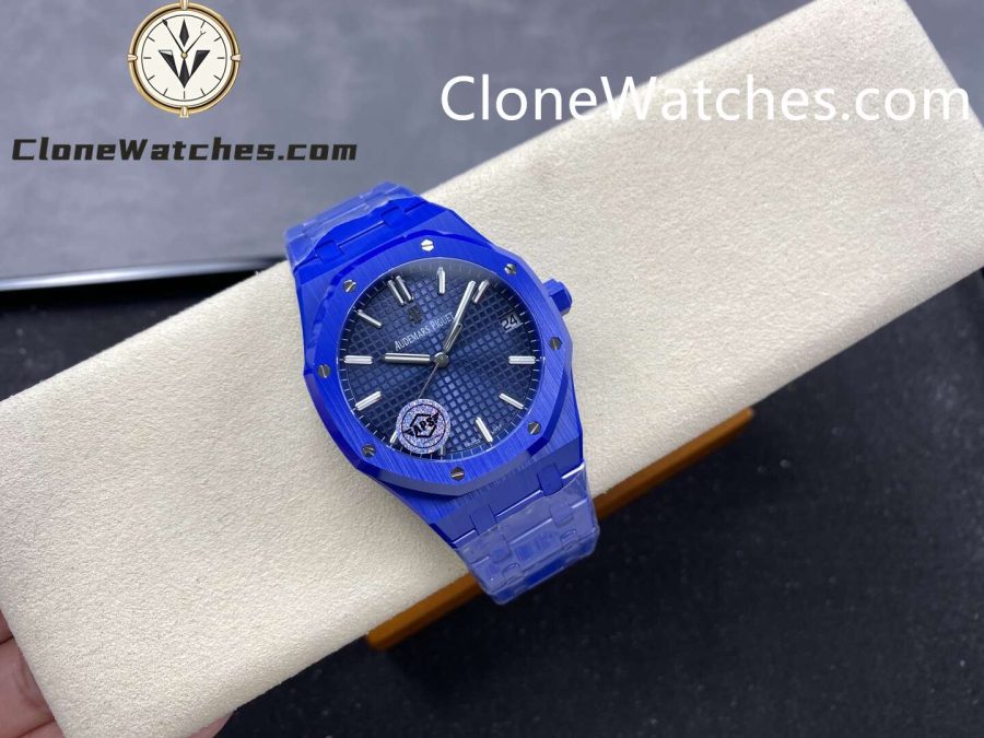Audemars Piguet Super Clone Watches 1:1 Royal Oak Blue Ceramic 15500 Blue dial