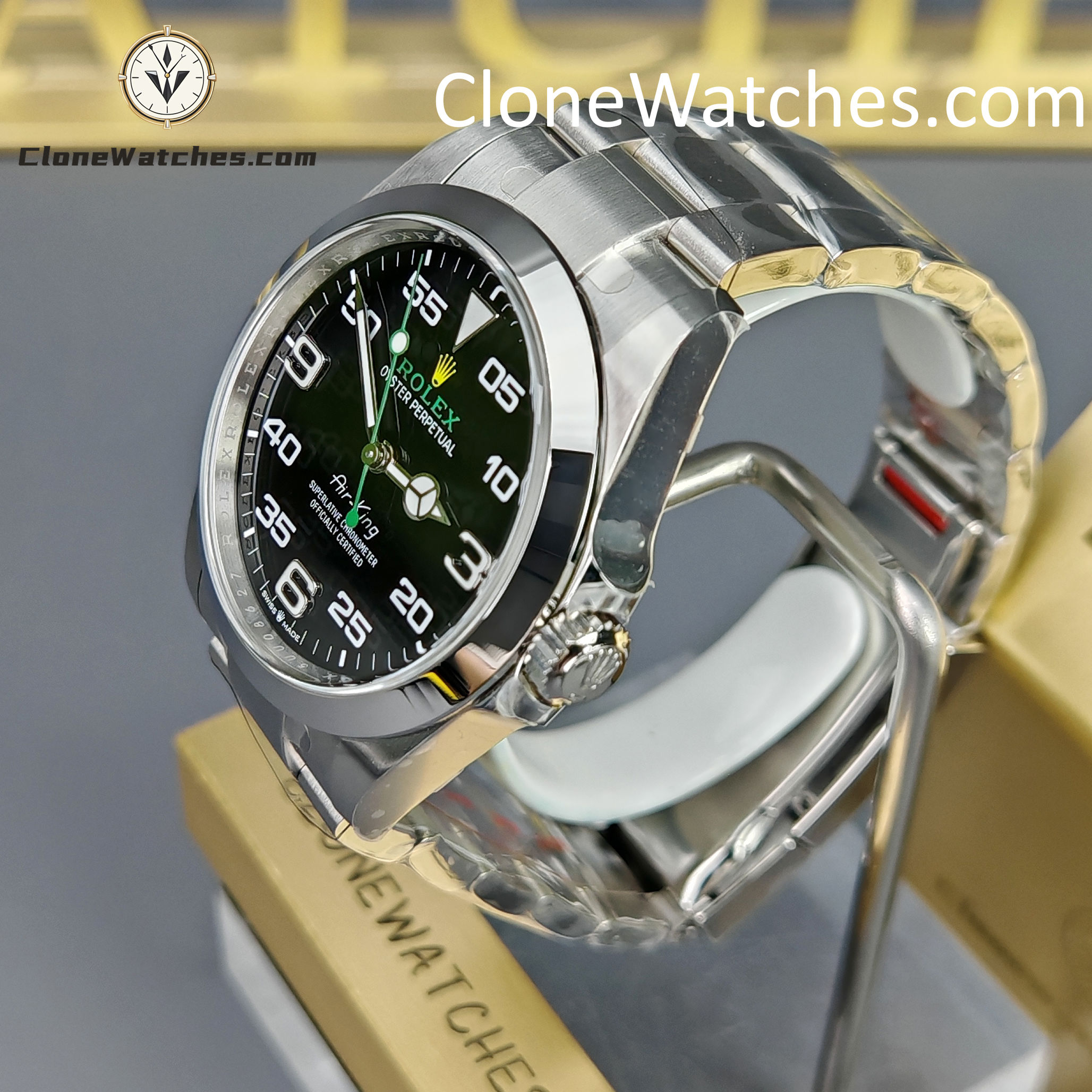Rolex Super Clone Watches 1:1 Air king Black Dial M126900-0001 3230 Movement