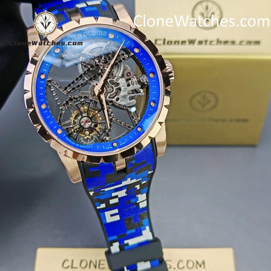 Roger Dubuis Super Clone Watches 1:1 Excalibur Skeleton Tourbillon RDDBEX0940 42MM