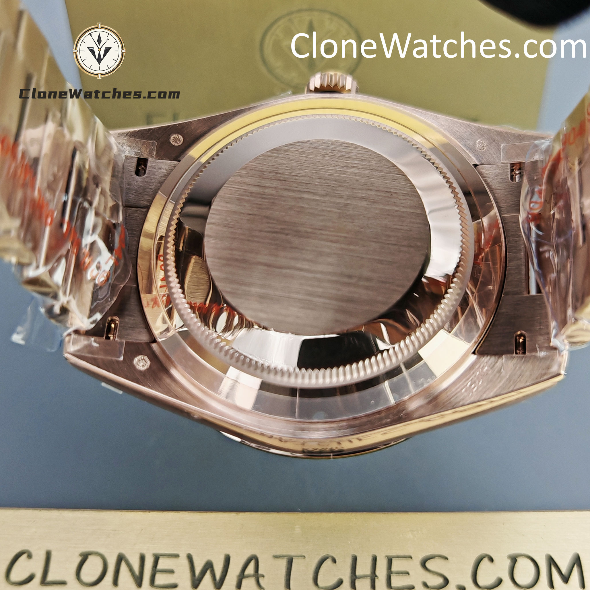 Rolex Super Clone Watches 1:1 Day Date 18K Rose Gold Olive Green Dial 40mm m228235-0025 3255 Movement